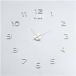 Часы-наклейка, серия: DIY, "Акстелл", плавный ход, d-70 см, 1 АА, серебро