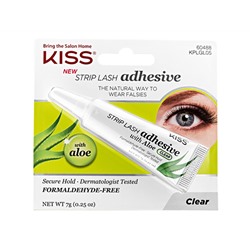 Kiss. Клей для накладных ресниц с алое Прозрачный Strip Lash Adhesive KPLGL05 7 г