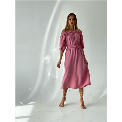 6644 Платье с открытой спинкой в пыльном розовом (остаток: 42)