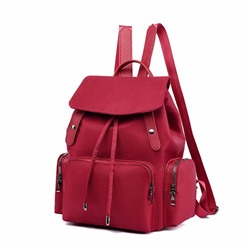 Рюкзак женский тканевый с карманом красный