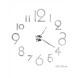 Часы аппликация 100-120 см / AL066S/1 /уп 36/ серебро