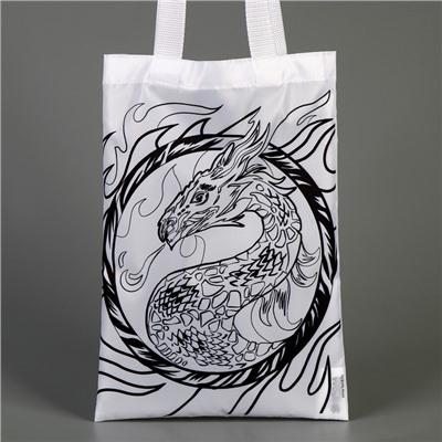 Сумка-шопер, раскраска «Огненный дракон», 32 х 23 см