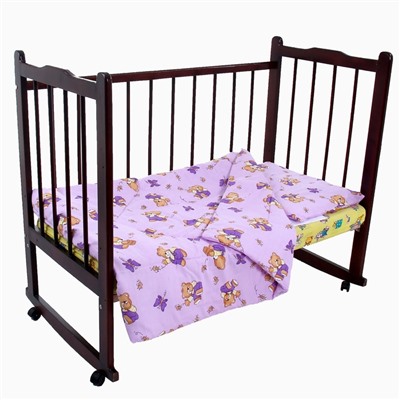 Комплект в кроватку для девочки одеяло(110*140см) с подушкой(40*60см) бязь,синтепон, МИКС 1523043