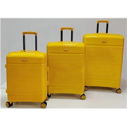 Набор из 3-х чемоданов с расширением 11275  Желтый