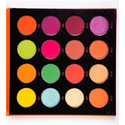 OG-DE7193 PRO PIGMENT PALETTE 2 Палетка пигментов 16 цветов для век (оттенки B1-B16)