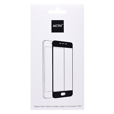 Защитное стекло Full Screen Activ Clean Line 3D для "Samsung SM-A530 Galaxy A8 2018" (black)