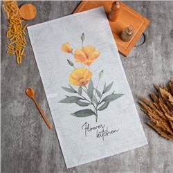 Полотенце Этель Yellow poppies 40х73 см, 100% хлопок, репс 210 г/м2