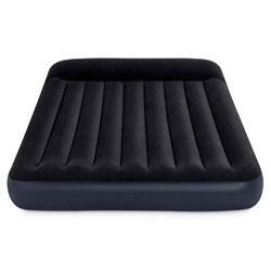 Надувной матрас Pillow Rest Classic 152х203х25см с подголовником и встроенным насосом 220В, уп.3