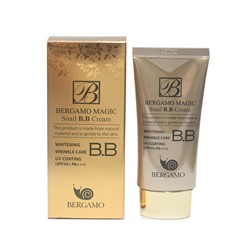 Увлажняющий BB крем с содержанием улиточного секрета Bergamo Magic Snail BB Cream SPF 50/PA+++Корейская косметика по оптовым ценам. Популярные бренды Корейской косметалогии в интернет магазине ooptom.ru.