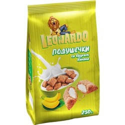 Готовый завтрак "Leonardo", подушечки, с банановым вкусом, 250 г