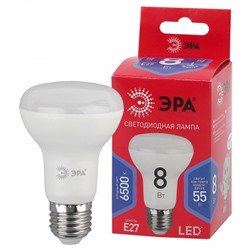 Лампа светодиодная ЭРА RED LINE LED R63-8W-865-E27 R Е27, 8Вт, рефлектор, холодный дневной свет/1/10/100/