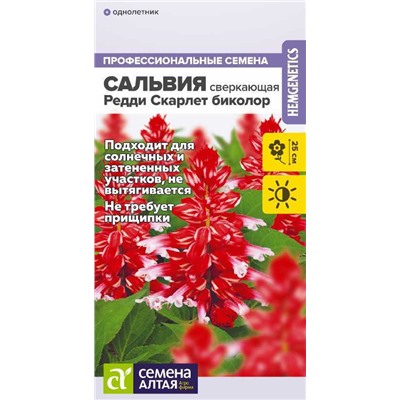 Сальвия Редди Скарлет биколор сверкающая/Сем Алт/цп 5 шт.