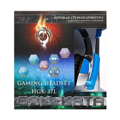 Компьютерная гарнитура Dialog HGK-37L Gan-Kata (black/blue) игровая