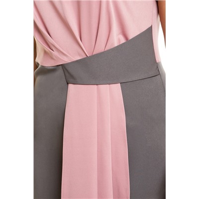 Платье 1096 серо-розовый
