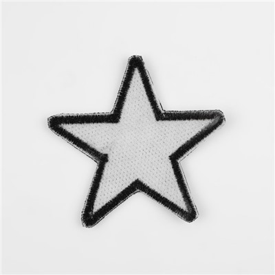 Термоаппликация «Звезда», 6 × 5,9 см, цвет чёрный