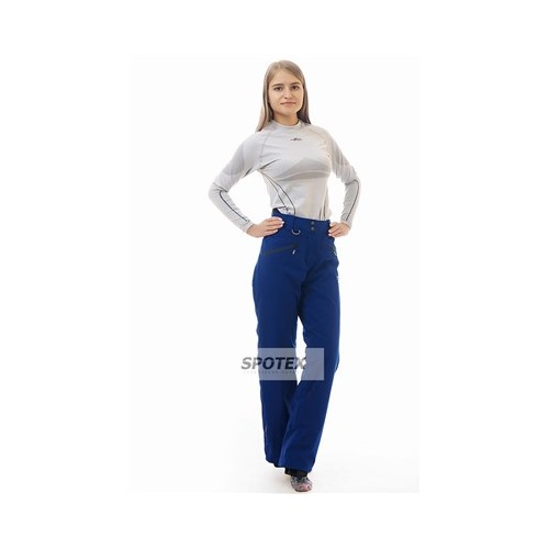 Горнолыжные брюки женские, полукомбинезон, blue