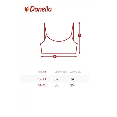 Майка-топ для девочки на поролоновом подкладе Donella