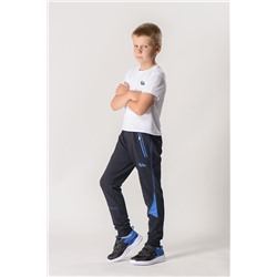 Спортивные брюки М-1103: Тёмно-синий / Электрик