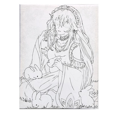 Картина по номерам на холсте с подрамником «Девушка с кроликами», 40 × 50 см