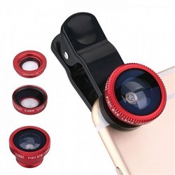 Универсальный набор объективов для смартфона Universal Clip Lens для камеры на телефон, 3шт.