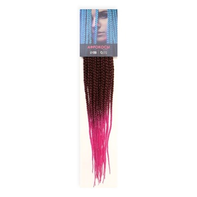 SIM-BRAIDS Афрокосы, 60 см, 18 прядей (CE), цвет русый/розовый(#FR-11)