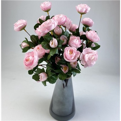 Розы розовые,букет 6 веточек, декоративные цветы 35см