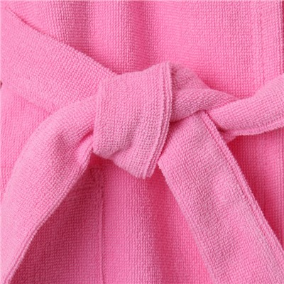 Халат махровый детский "Любимая доченька" р-р 34 (122-128 см), розовый