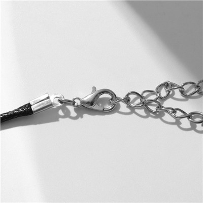 Кулон мужской «Пуля» рельеф, цвет серебро на чёрном шнурке, 40 см