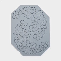 Коврик для айсинга Доляна «Пузыри», силикон, 18,5×14×0,3 см, цвет серый