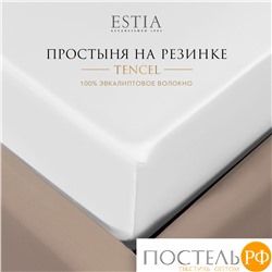 Estia ОРНЕЛЛА бел Простыня на резинке 180х200+30, 1пр.,тенсель