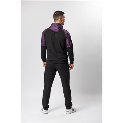 Спортивный костюм М-1845: Чёрный / Фиолет