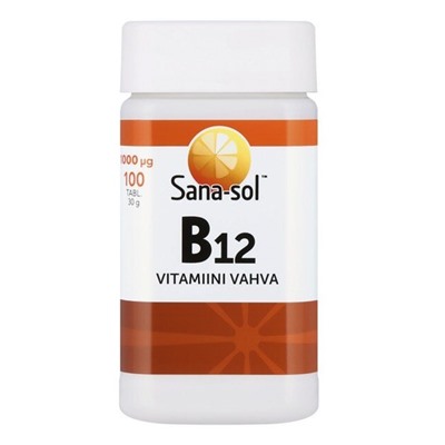 Витамин B12 "Sana-sol 1000 мкг "  Vitamiini Vahva vahva 100 таб