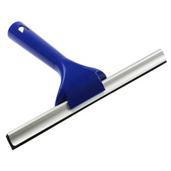 "Neco" Склиз для окон 25см, резиновый в алюминиевом корпусе, с короткой пластмассовой ручкой 10,5см (Китай)