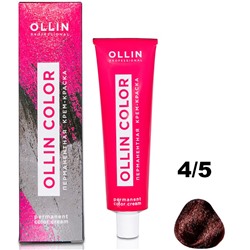 OLLIN COLOR Перманентная крем-краска для волос 4/5 шатен махагоновый 60 мл