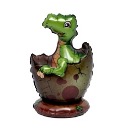 Шар-игрушка фольгированный 20" «Динозавр в скорлупе», цвет зелёный 7411352