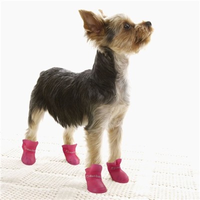 Сапожки резиновые для собак размер S для защиты лапок от влаги и грязи в дождливую погоду