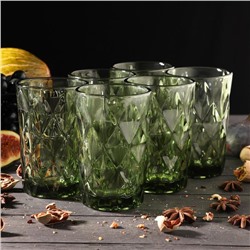 Набор стаканов Magistro «Круиз», 350 мл, 6 шт, цвет зелёный