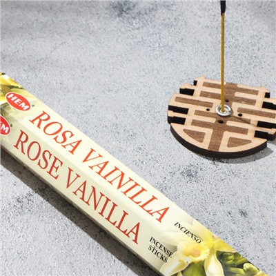 Благовония "HEM Vanilla-Rose" (Ваниль-роза), шестигранник, 20 палочек