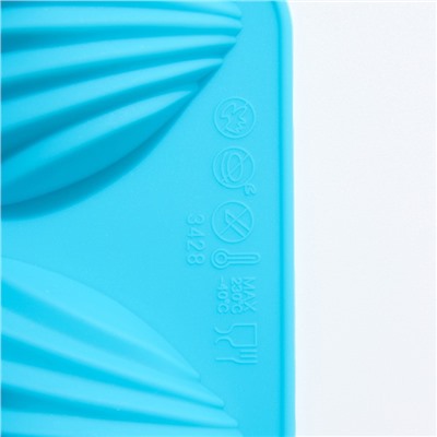 Форма силиконовая для выпечки Доляна «Ракушки», 14,5×12,5×2 см, 4 ячейки (6×4,8 см), цвет МИКС