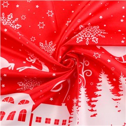 Лоскут Атлас «Новогодняя ночь», красно-белый, 100 × 150 см