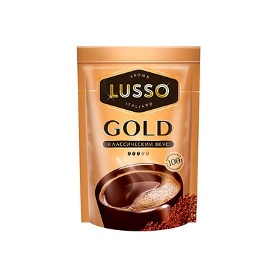 «LUSSO», кофе Gold, растворимый, 75 г