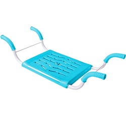 Решетка-сиденье для ванны пластмассовое "Комфорт" 35х29м, металлический каркас 69х16см, max нагрузка 80кг, бирюзовый (Россия)