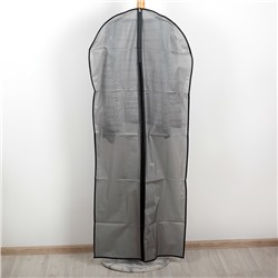 Чехол для одежды Доляна, 61×137 см, плотный, PEVA, цвет серый