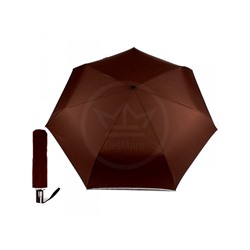 Зонт женский ТриСлона-L 3765D,  R=58см,  суперавт;  7спиц,  3слож,  полиэстер,  без рис,  коричневый 158355
