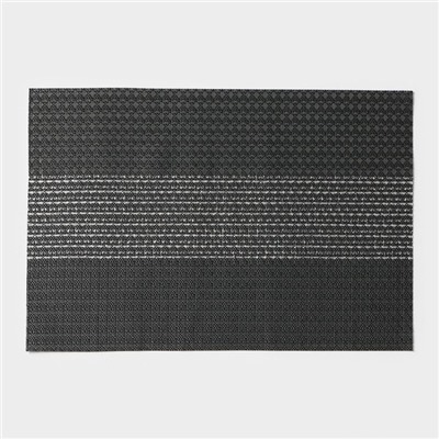 Набор салфеток сервировочных на стол Доляна «Сияние», 4 шт, 45×30 см, цвет чёрный