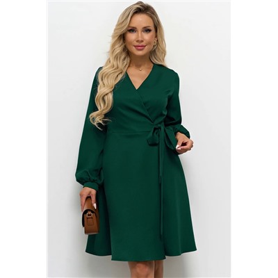 Зелёное короткое платье