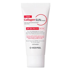 Солнцезащитный крем с коллагеном для жирной кожи Medi-Peel Red Lacto Collagen Sun Cream SPF50+ PA++++Корейская косметика по оптовым ценам. Популярные бренды Корейской косметалогии в интернет магазине ooptom.ru.