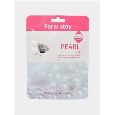 Тканевая маска для лица с жемчугом Form Stoy Pearl Mask (упаковка 10шт)