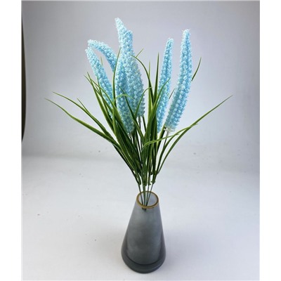 Декоративное растение Пырей, цвет бирюзовый, 50 см, 7 голов