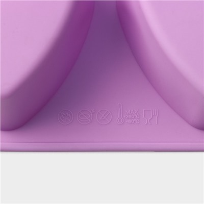 Форма силиконовая для выпечки Доляна «Сердце», 31×16 см, 8 ячеек, цвет МИКС